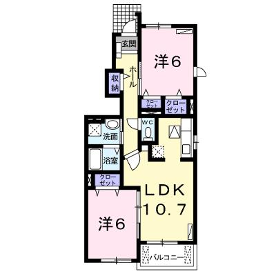 ベラージオＢ 101【管理NO：1-015159202-01010】 ★家具家電は申し込み後に搬入しますの外観画像