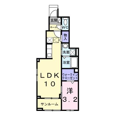 ヴィラ　グレイスＡ 105【管理NO：1-028056301-01040】 ★家具家電は申し込み後に搬入しますの外観画像