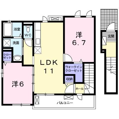 ウイング　Ｋ 201【管理NO：1-019925701-02010】 ★家具家電は申し込み後に搬入します★の外観画像