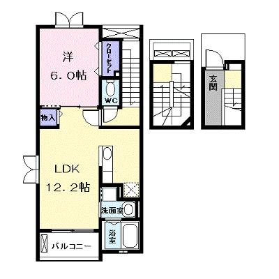 プリート・Ｋ 302【管理NO：1-017060201-03020】 ★家具家電は申し込み後に搬入します★の物件写真1