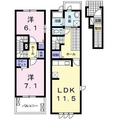 エトワール中切　Ⅱ 201【管理NO：1-022335701-02010】 ★家具家電は申し込み後に搬入します 2026年07月中旬入居可能の外観画像