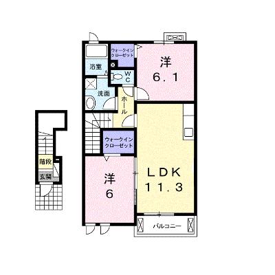 レインボー　Ⅱ 202【管理NO：1-017022902-02020】 ★家具家電は申し込み後に搬入します 2026年07月上旬入居可能の外観画像