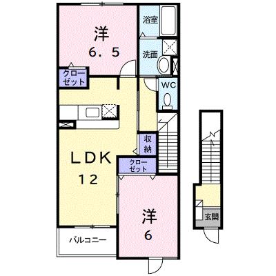 アンソレイエⅠ 203【管理NO：1-013937501-02030】 ★家具家電は申し込み後に搬入します 2026年07月中旬入居可能の外観画像