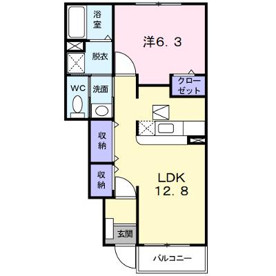アンソレイエⅠ 102【管理NO：1-013937501-01020】 ★家具家電は申し込み後に搬入しますの外観画像