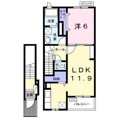 セレノＦ　Ⅱ 203【管理NO：1-021809002-02030】 ★家具家電は申し込み後に搬入します★の物件写真1