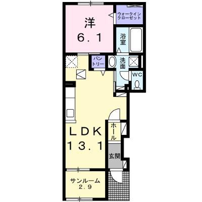 サリーレⅢ 105【管理NO：1-028224701-01040】 ★家具家電は申し込み後に搬入します★の外観画像