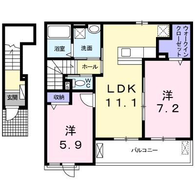 ファミール・Ｋ　参番館Ⅱ 202【管理NO：1-021893602-02020】 ★家具家電は申し込み後に搬入します★の外観画像