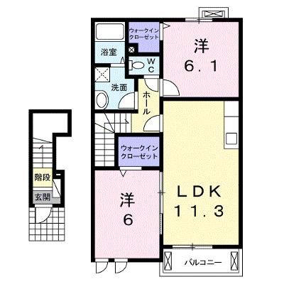 マローネ北山 202【管理NO：1-017716401-02020】 ★家具家電は申し込み後に搬入します★の外観画像