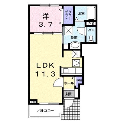 メゾン　カサガミ　Ａ 102【管理NO：1-017579401-01020】 ★家具家電は申し込み後に搬入しますの外観画像