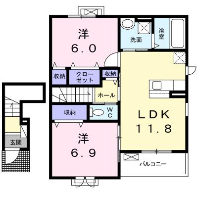トラモント・エヌ 206【管理NO：1-024738701-02050】 ★家具家電は申し込み後に搬入しますの外観画像