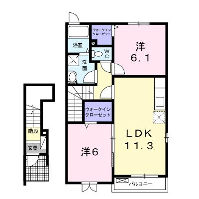 カレント　Ａ 203【管理NO：1-016099701-02030】 ★家具家電は申し込み後に搬入しますの外観画像