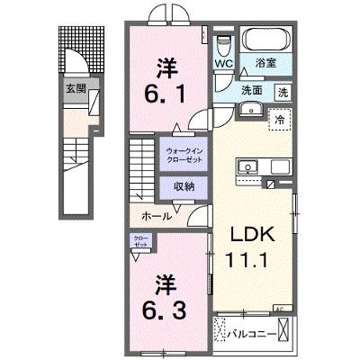 ＴＯＭＹ・Ｋ（トミーＫ） 201【管理NO：1-027525601-02010】 ★家具家電は申し込み後に搬入します 2026年08月中旬入居可能の外観画像