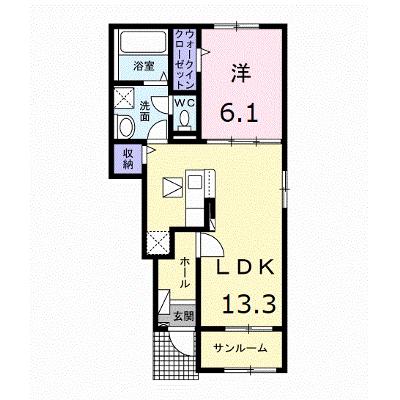 パインフィールドⅡ 103【管理NO：1-027296901-01030】 ★家具家電は申し込み後に搬入しますの外観画像