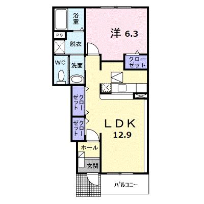 メロウ・パーシモン　Ａ 102【管理NO：1-013917001-01020】 ★家具家電は申し込み後に搬入します★ ★2026年09月中旬入居可能★の物件写真1