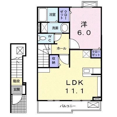 ソレイユＢ 203【管理NO：1-016874702-02030】 ★家具家電は申し込み後に搬入しますの外観画像