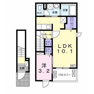 アルコ　イーリス 205【管理NO：1-026351201-02040】 ★家具家電は申し込み後に搬入しますの外観画像