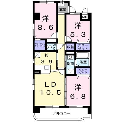 グラシエ 405【管理NO：1-014338201-04040】 ★家具家電は申し込み後に搬入します 2026年07月下旬入居可能の外観画像