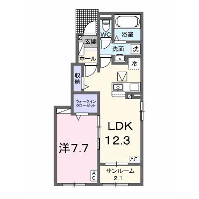 アルドーレⅡ 101【管理NO：1-027346902-01010】 ★家具家電は申し込み後に搬入しますの外観画像
