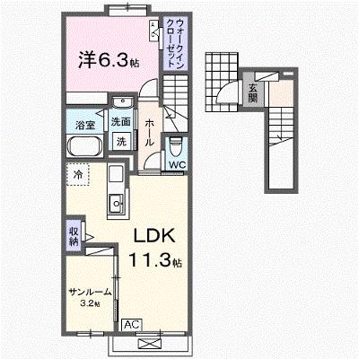 ラ　ブリエ 203【管理NO：1-027558201-02030】 ★家具家電は申し込み後に搬入します★の物件写真1