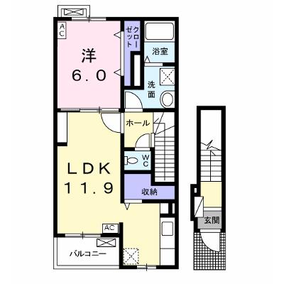 オリーブＮＪ 203【管理NO：1-023104601-02030】 ★家具家電は申し込み後に搬入しますの外観画像