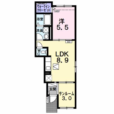 アルモニー　ヴィラージュ 102【管理NO：1-027100001-01020】 ★家具家電は申し込み後に搬入します 2026年07月下旬入居可能の外観画像