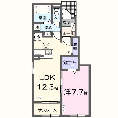 カウンシルヴェールⅠ 102【管理NO：1-028425101-01020】 ★家具家電は申し込み後に搬入します 2026年09月上旬入居可能の外観画像