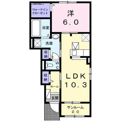 エアリーⅠ 103【管理NO：1-023828801-01030】 2026年08月上旬入居可能の外観画像