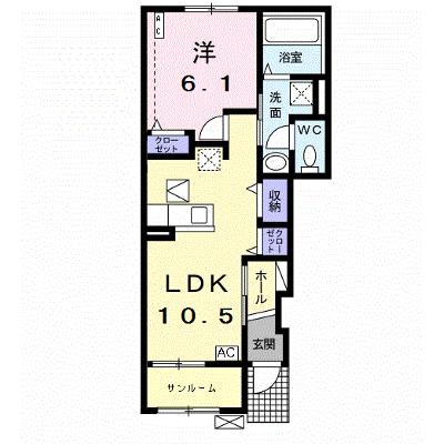 アイ　プライムＡ 102【管理NO：1-023812001-01020】 ★家具家電は申し込み後に搬入します 2026年09月中旬入居可能の外観画像
