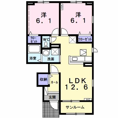 フランメゾン　Ｂ 103【管理NO：1-020221401-01030】の外観画像