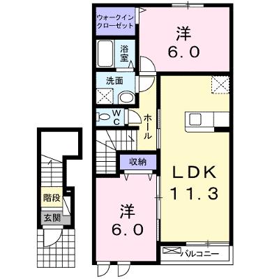 ピースクローバーⅡ 202【管理NO：1-017501902-02020】 ★家具家電は申し込み後に搬入しますの外観画像