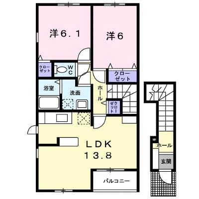 ラ・ミア・カーサＢ 201【管理NO：1-013205102-02010】 ★家具家電は申し込み後に搬入しますの外観画像