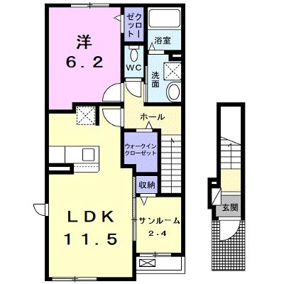 コリナ　ノルテ 201【管理NO：1-027385901-02010】 ★家具家電は申し込み後に搬入しますの外観画像