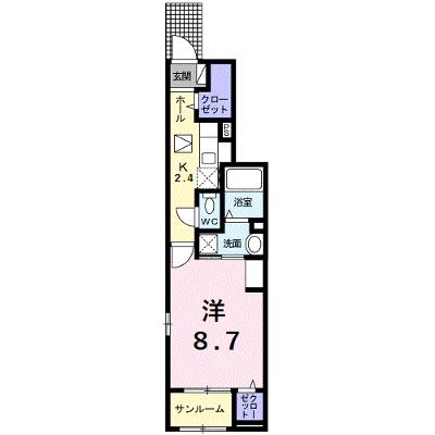 アルシオーネⅠ 103【管理NO：1-024934001-01030】 ★家具家電は申し込み後に搬入します★の外観画像