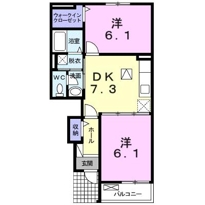 カーサ尾城 102【管理NO：1-017268301-01020】 ★家具家電は申し込み後に搬入します★の外観画像