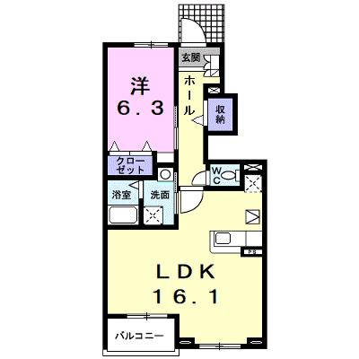 ジェルメⅠ 102【管理NO：1-014677701-01020】 ★家具家電は申し込み後に搬入しますの外観画像
