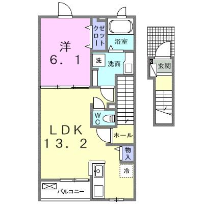 ミモザＡ 203【管理NO：1-028170801-02030】 ★家具家電は申し込み後に搬入します 2026年09月上旬入居可能の外観画像