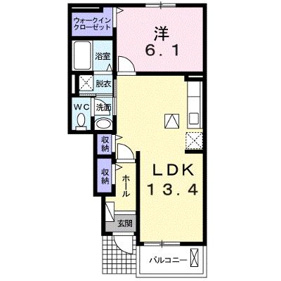 ラ．ビリアⅠ 102【管理NO：1-018212501-01020】 ★家具家電は申し込み後に搬入します★の外観画像