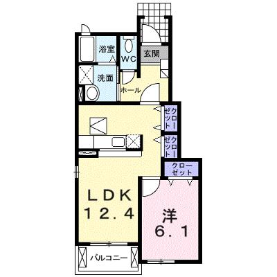 アンソレイユ西山Ⅱ 102【管理NO：1-015651302-01020】 ★家具家電は申し込み後に搬入しますの外観画像