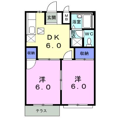 ジュネスアノンα 103【管理NO：1-003387801-01030】 ★家具家電は申し込み後に搬入しますの外観画像
