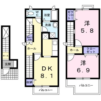 タウニーオウル 201【管理NO：1-014941401-02010】 ★家具家電は申し込み後に搬入します★の外観画像