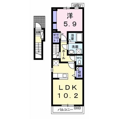 アンダンテⅡ 202【管理NO：1-021545501-02020】 ★家具家電は申し込み後に搬入しますの外観画像