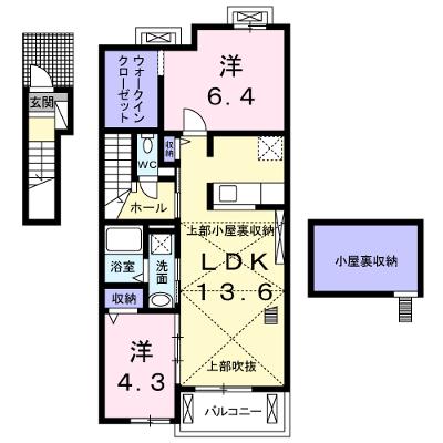 メロウ　ハウスＤ 203【管理NO：1-018494301-02030】 ★家具家電は申し込み後に搬入しますの外観画像