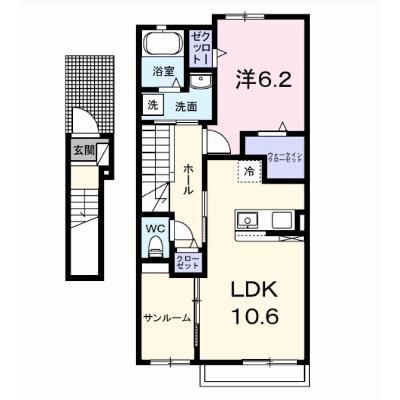 ミナ　タウン 203【管理NO：1-028589601-02030】 ★家具家電は申し込み後に搬入しますの外観画像