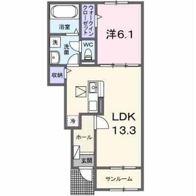 ソレイユ　ＨＡＳ． 102【管理NO：1-028387501-01020】 ★家具家電は申し込み後に搬入します★の外観画像