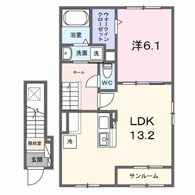 メゾン　ルミエール 205【管理NO：1-028364601-02040】 ★家具家電は申し込み後に搬入します★の外観画像