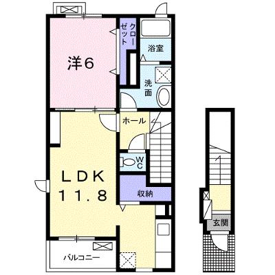 ルミエール 201【管理NO：1-024789901-02010】 ★家具家電は申し込み後に搬入します 2026年07月下旬入居可能の外観画像