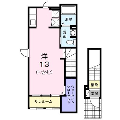 ア　ミ　アイレ　神の倉 201【管理NO：1-023249401-02010】 ★家具家電は申し込み後に搬入します★の外観画像