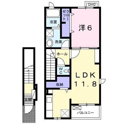 アダージョ徳重 202【管理NO：1-020771701-02020】 ★家具家電は申し込み後に搬入します★の外観画像