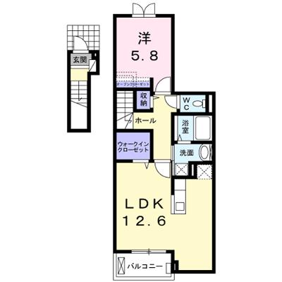 ルピナスＣ 202【管理NO：1-019633903-02020】 ★家具家電は申し込み後に搬入しますの外観画像
