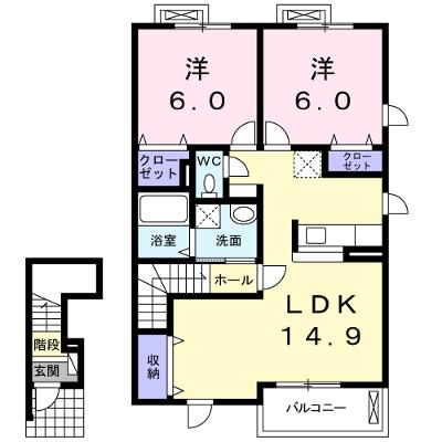 ティアモ　Ｃ 203【管理NO：1-018130103-02030】 ★家具家電は申し込み後に搬入します 2026年08月上旬入居可能の外観画像
